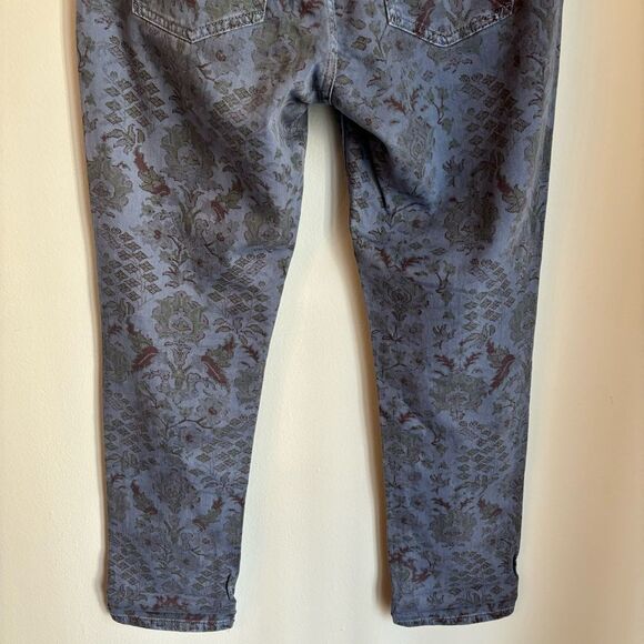 Anthropologie Pilcro Women blue tribal paisley boyfriend slim jeans size 28 EUC! - Picture 12 of 15